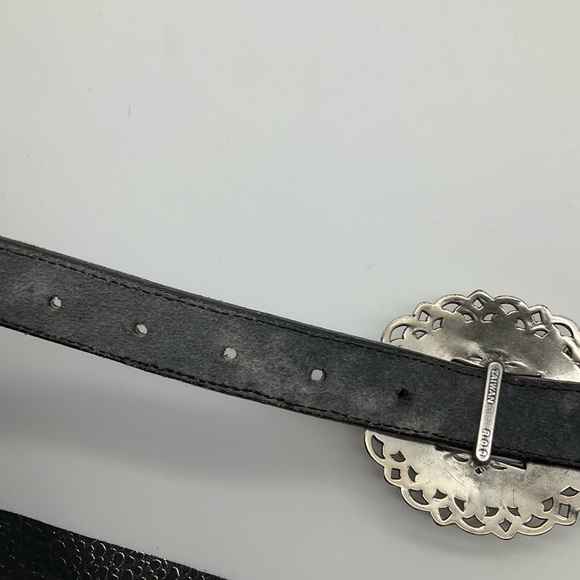 BRIGHTON CONCHO LEATHER BELT - Picture 7 of 13